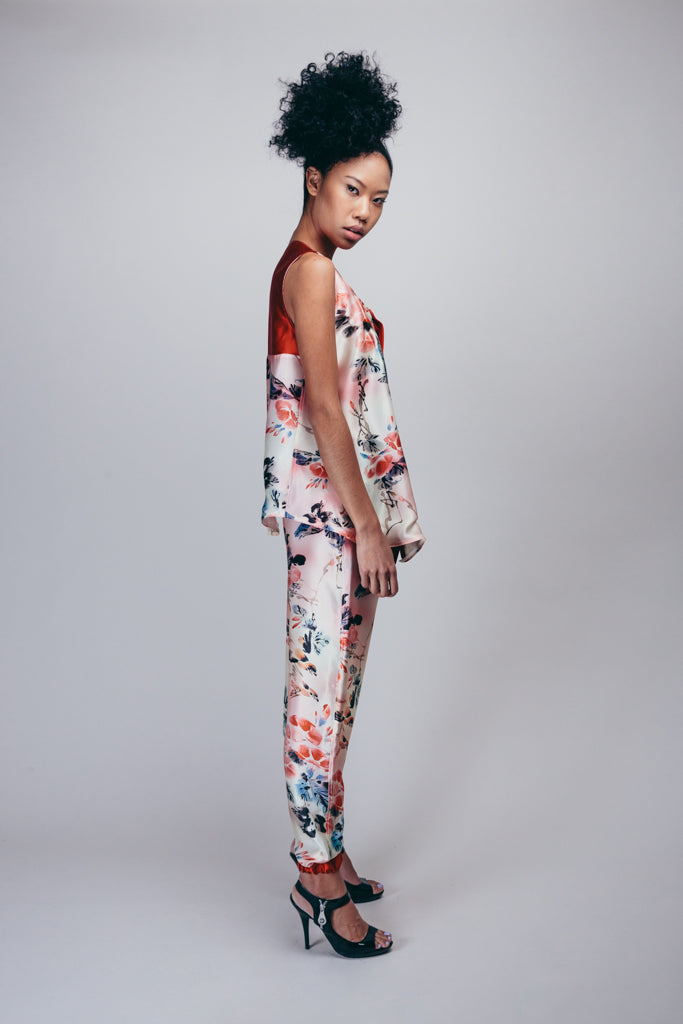Silk Cherry Blossom Pajama's